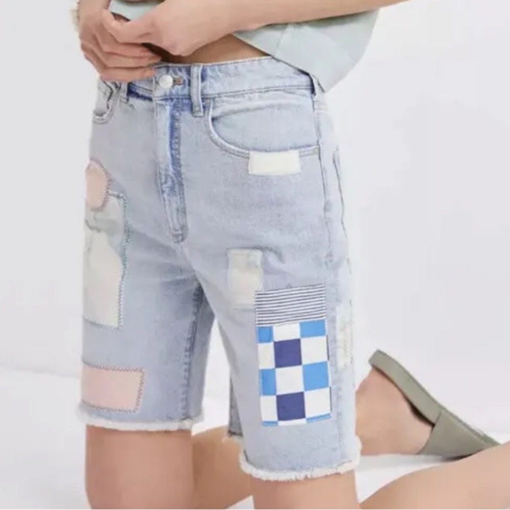 ANTHROPOLOGIE Pilcro Ultra High Rise Patchwork Shorts NEW! Lots of sizes!